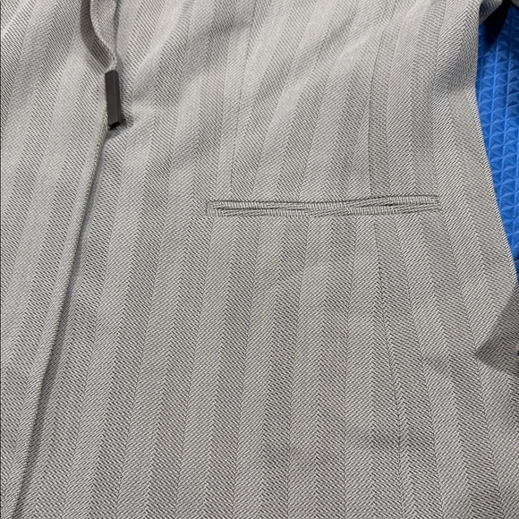 Worthington Sand Herringbone Pinstripe Blazer and Skirt Suit NWT - Picture 4 of 16